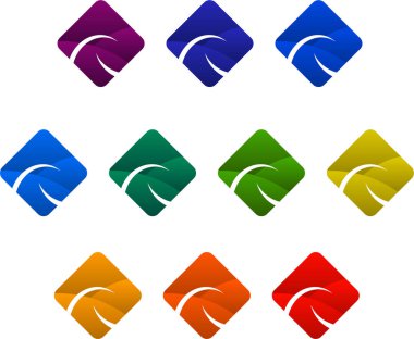 renkli simgeler kümesi.