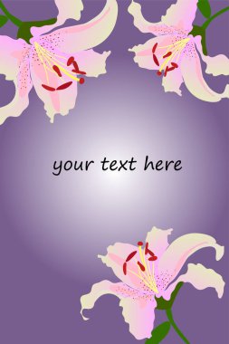 Çiçeksel elementlerle dekoratif arka plan, vektör illüstrasyonu    