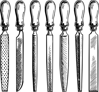 Klasik biçim el çizimi dosyası seti