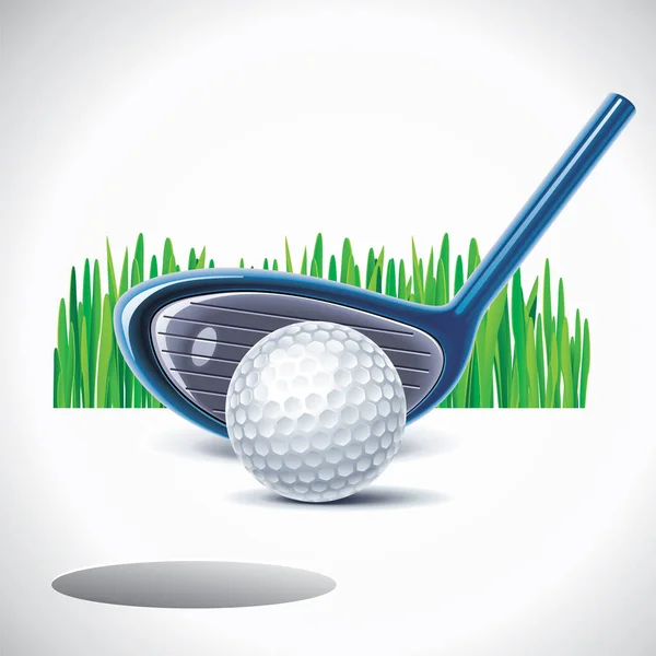 Golf Topu Kulüp Vektör Tasarımı Illüstrasyonu — Stok Vektör