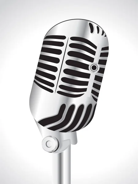Microphone Réaliste Sur Fond Blanc — Image vectorielle