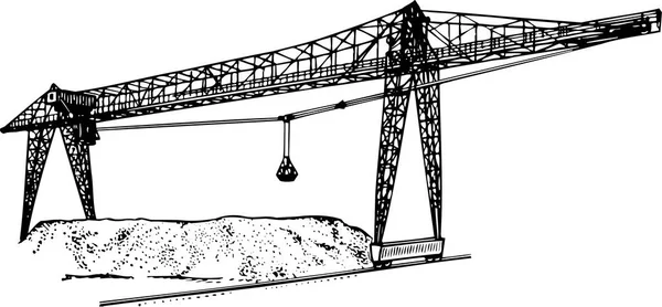 Grúa Industrial Ilustración Vectorial — Vector de stock