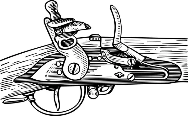 Vektorové Ručně Kreslené Ilustrace Vinobraní Zbraně — Stockový vektor