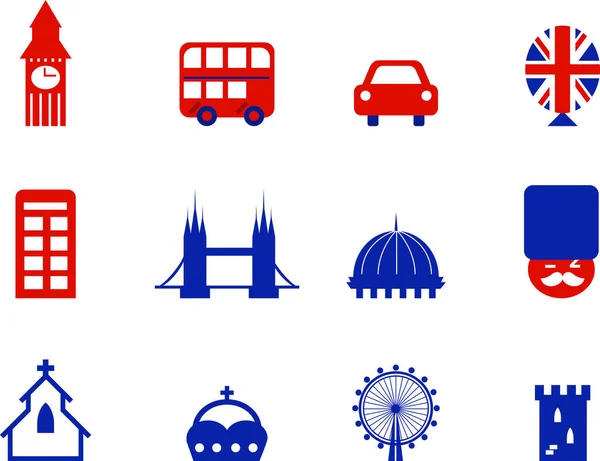 Набір Іконок Лондонського Міста — стоковий вектор
