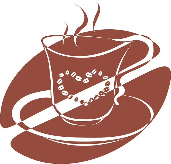 Kahve Fincanı Vektör Izole Resim — Stok Vektör