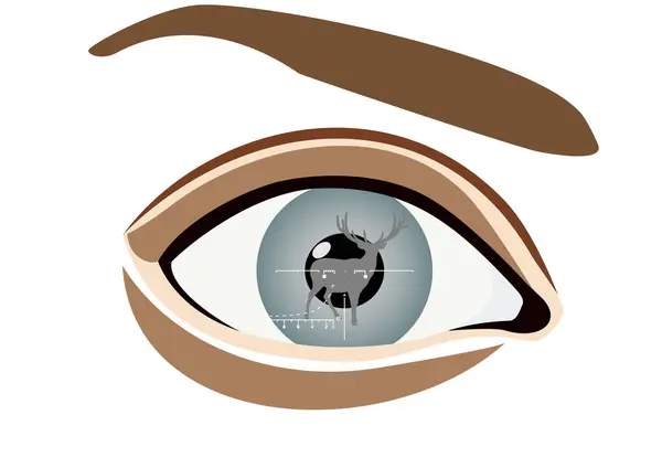 Μάτι Γυναίκας Διάνυσμα Απλό Σχέδιο — Διανυσματικό Αρχείο