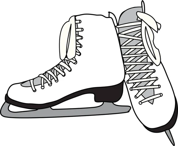 ベクトルイラスト 白い背景のフィギュアスケート — ストックベクタ