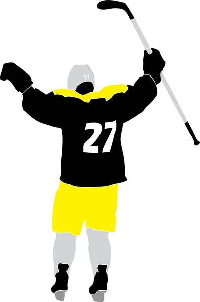 Illustrationsvektor Für Eishockeyspieler — Stockvektor