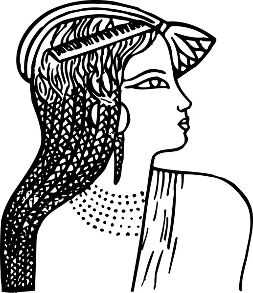 Грецька Жінка Білому Тлі Векторні Ілюстрації — стоковий вектор