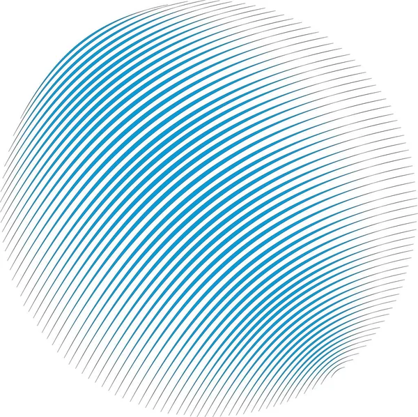 Lignes Radiales Rayonnantes Rayures Élément Circulaire Volute Concentrique Bande Déployante — Image vectorielle