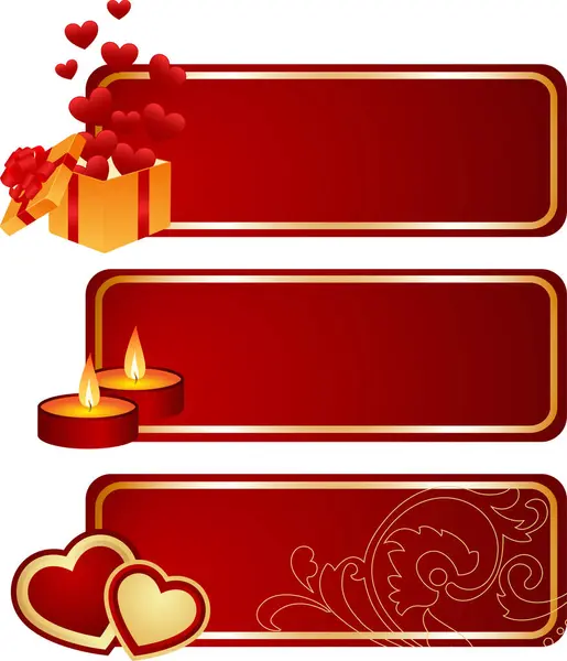 Vörös Valentin Nap Szívvel — Stock Vector