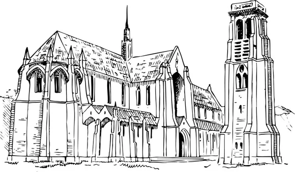 Iglesia Catedral Arquitectura Cristiana — Archivo Imágenes Vectoriales