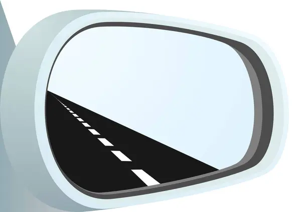 Illustrazione Una Strada Vuota Uno Specchio — Vettoriale Stock