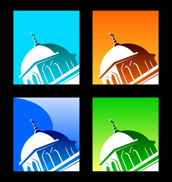 Τέμενος Εικονίδιο Που Χρώμα Στη Σύγχρονη Διανυσματική Απεικόνιση Για Σχεδιασμό — Διανυσματικό Αρχείο