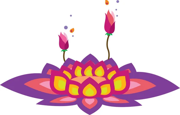 Lotusblume Und Lotussymbol — Stockvektor