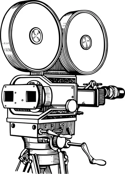 Movie Film Camera Vintage Movie Camera — Stock Vector