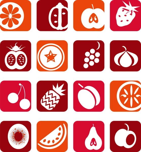 Icône Fruit Illustration Vectorielle — Image vectorielle