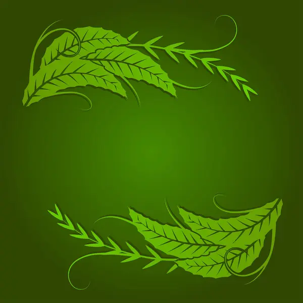 Groene Bladeren Groene Achtergrond — Stockvector