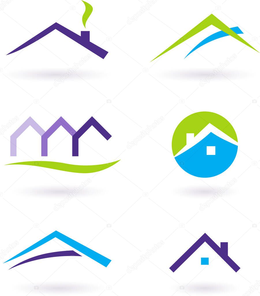 Building icons vector set