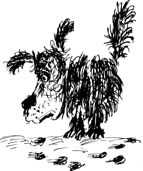 Rysunek Pies Wektor Ilustracja — Wektor stockowy