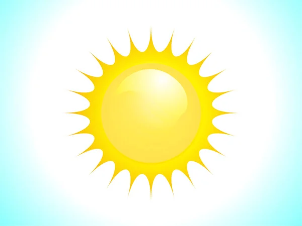 Slunečný Den Modrém Pozadí — Stockový vektor
