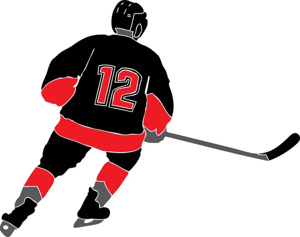 Eishockeyspieler Vektor Illustration — Stockvektor