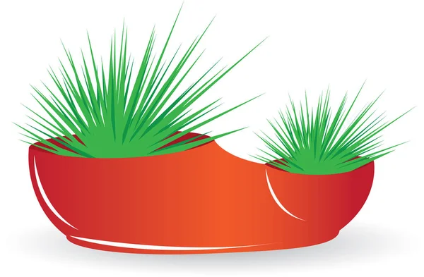 Vektorillustration Einer Pflanze Topf — Stockvektor