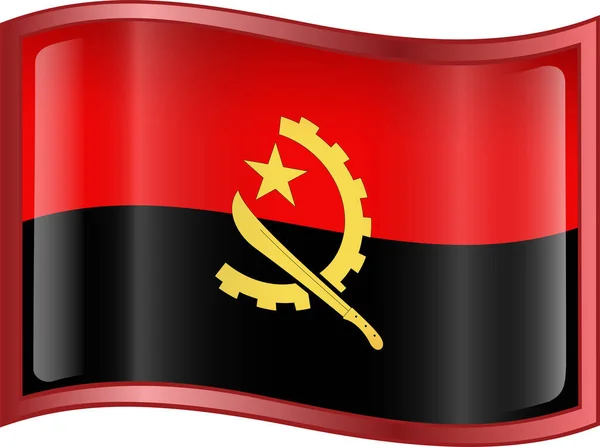 Flagge Von Angola Mit Nationalflagge — Stockvektor