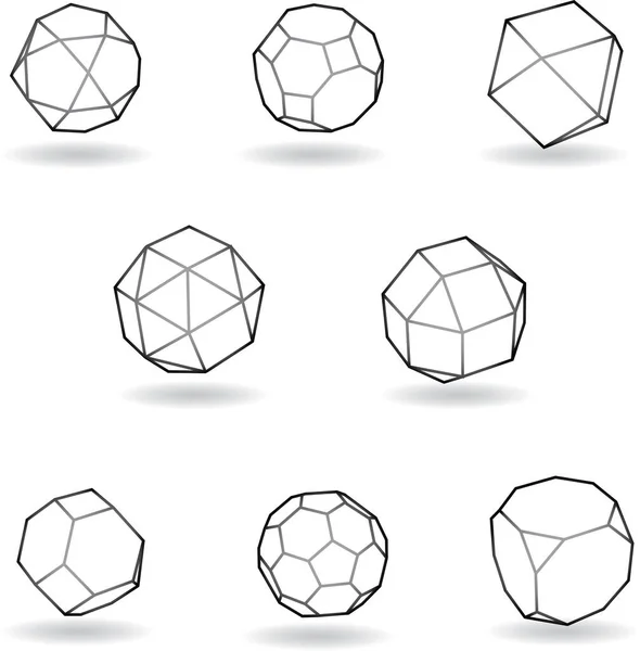 Conjunto Formas Geométricas Con Diferentes Formas — Vector de stock
