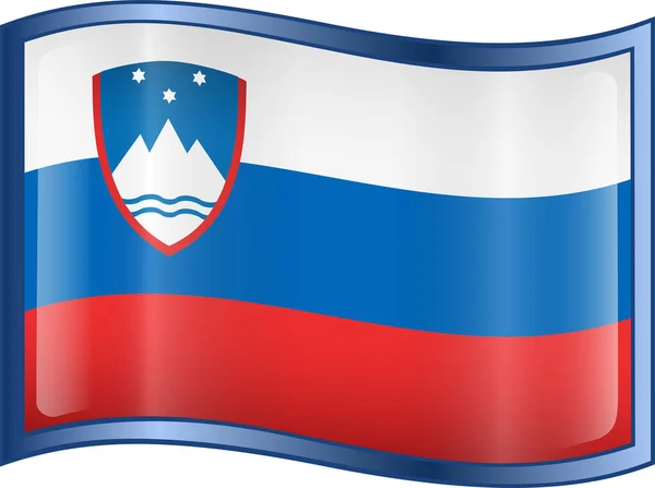 Het Pictogram Van Vlag Van Slovenië Land — Stockvector