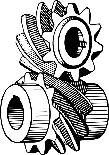 Dessin Vectoriel Engrenage Dessin Animé — Image vectorielle