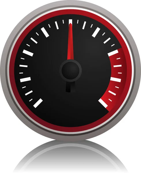Speedometer Icon Internet Button White Background — Stock Vector