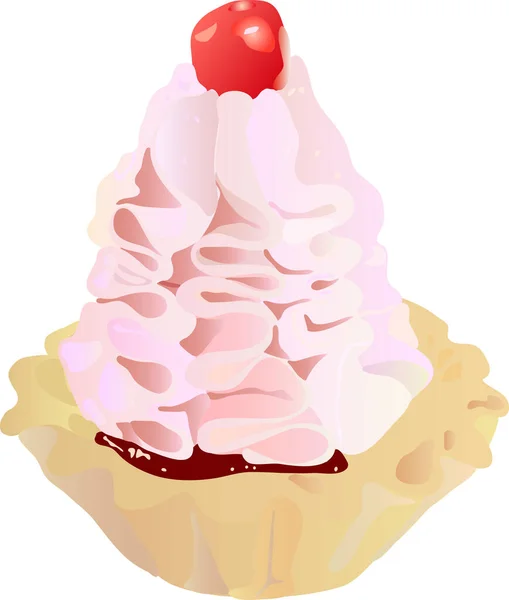 Морозиво Морозивом Вишнею — стоковий вектор