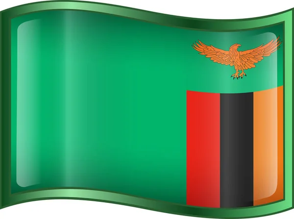 Vlajka Zambijské Vlajky — Stockový vektor