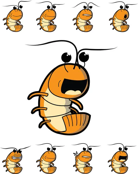 Set Karakter Kartun Dari Sebuah Lebah - Stok Vektor
