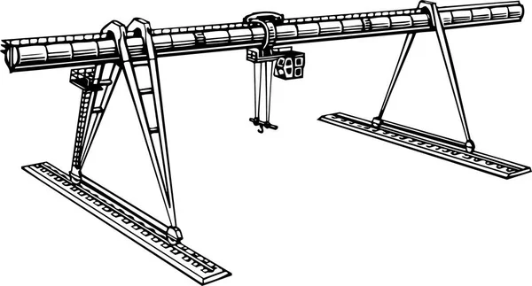 Heavy Duty Construction Crane Modern Vector Illustration — Stock Vector