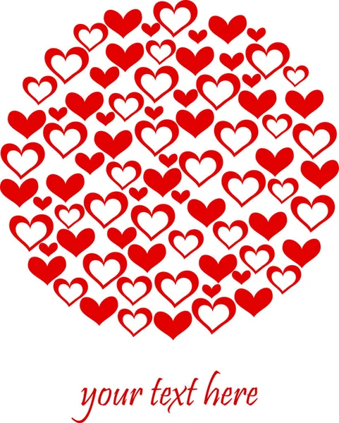 Красные Сердца Иконами Любви — стоковый вектор