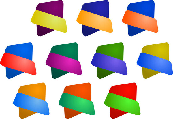 abstract colorful 3 d geometric shapes