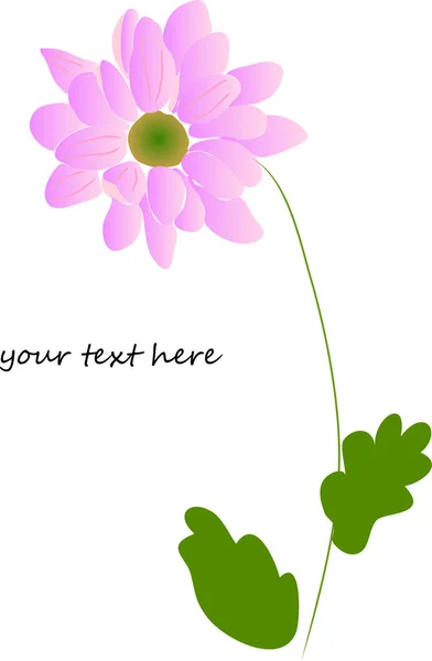 Vecteur Fond Floral Avec Fleur Rose — Image vectorielle