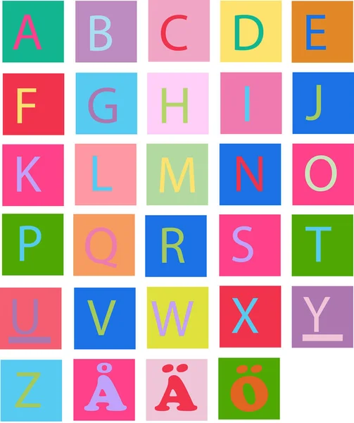 Kleurrijke Alfabet Vector Illustratie — Stockvector
