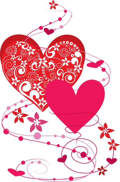 Сердца Векторной Иллюстрации Дня Святого Валентина — стоковый вектор