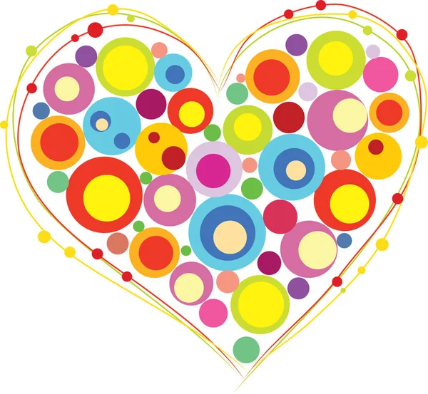 Vector Illustration Colorful Heart Background — Stock Vector
