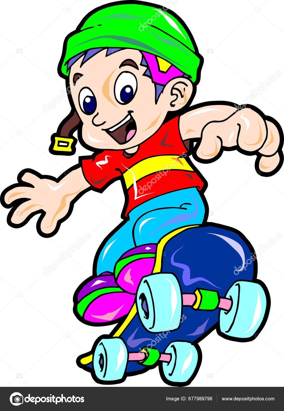 Boy Riding Skateboard White Background Stock Vector by ©DesignPicsInc ...