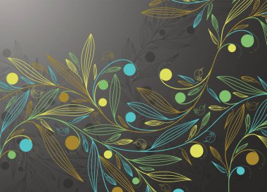 Çiçek süslemeli vektörsüz desen