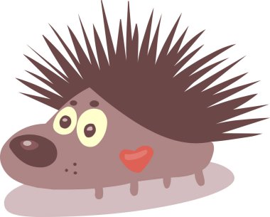 Beyaz arkaplanda kirpi vektörü.