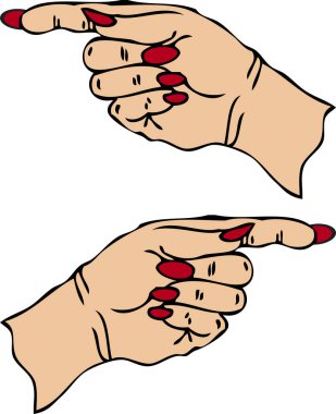 kadın kırmızı manikür eller