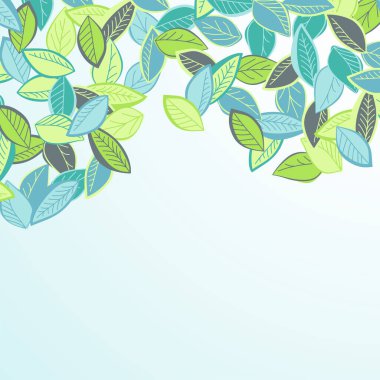 Yaprakları ile soyut doğa arka plan.