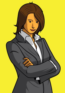 Vektör biçiminde iş kadını karikatürü