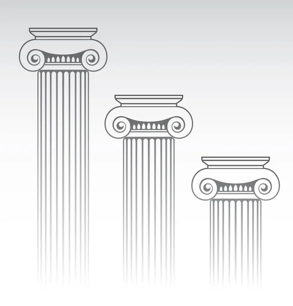 vector set of columns on white background