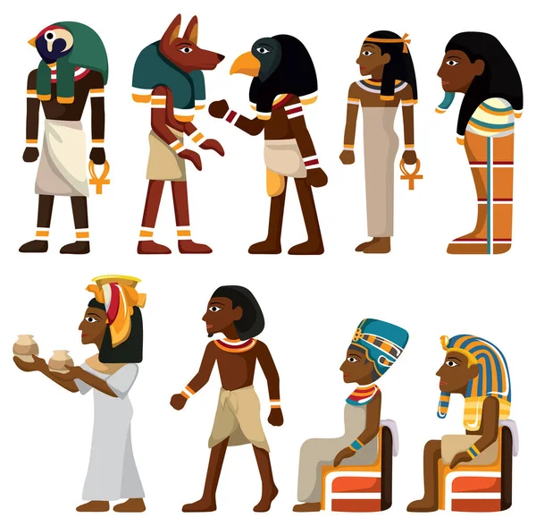 Ilustración Vectorial Las Personas Egipto — Archivo Imágenes Vectoriales